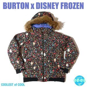 Burton Disney Frozen Twist Bomber snow Jacket  girls size XL Elsa Anna fur hood
